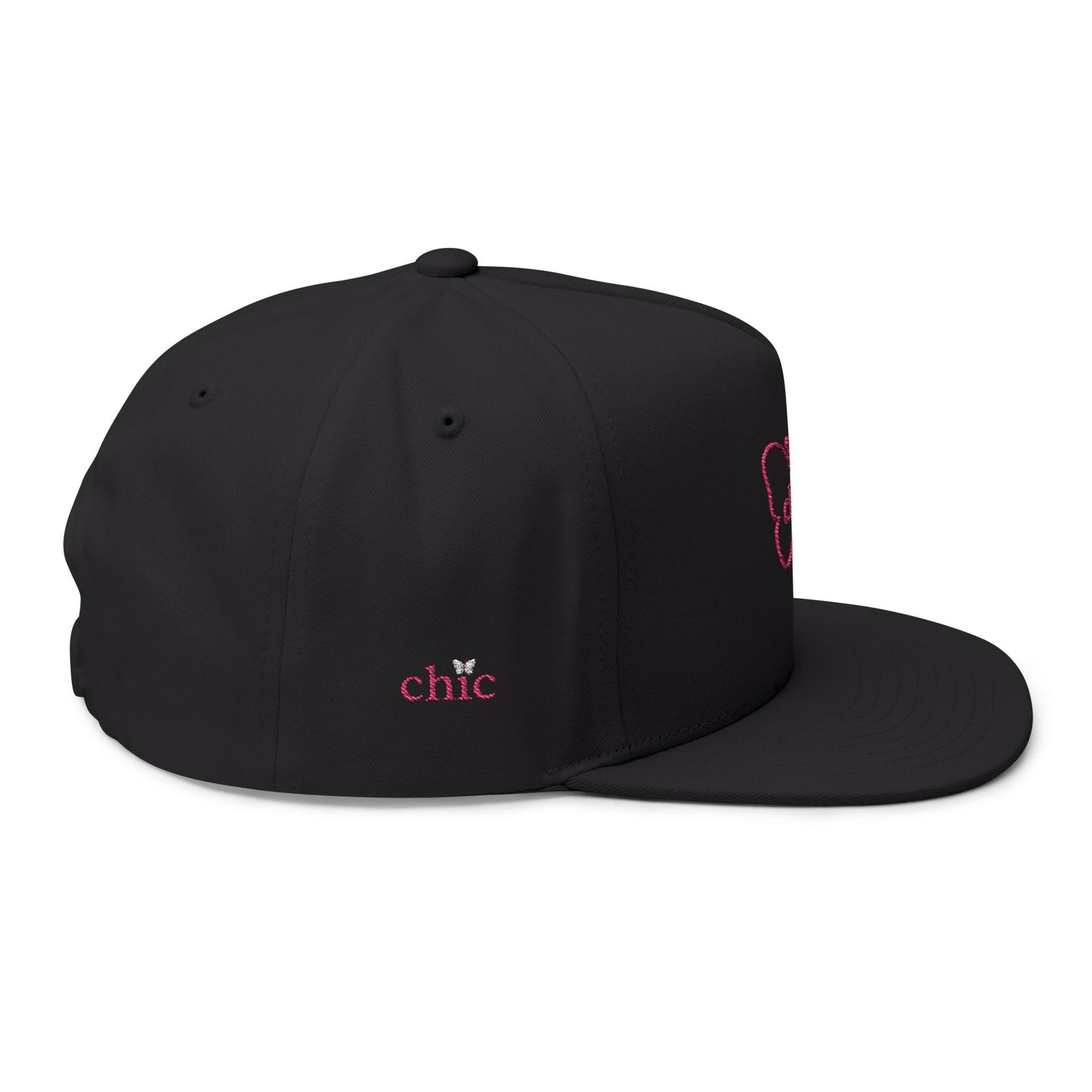 Flat Bill Chic Embroidered Cap