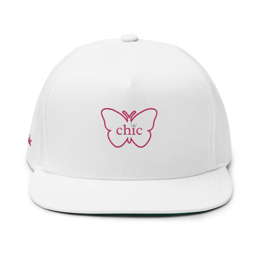Flat Bill Chic Embroidered Cap