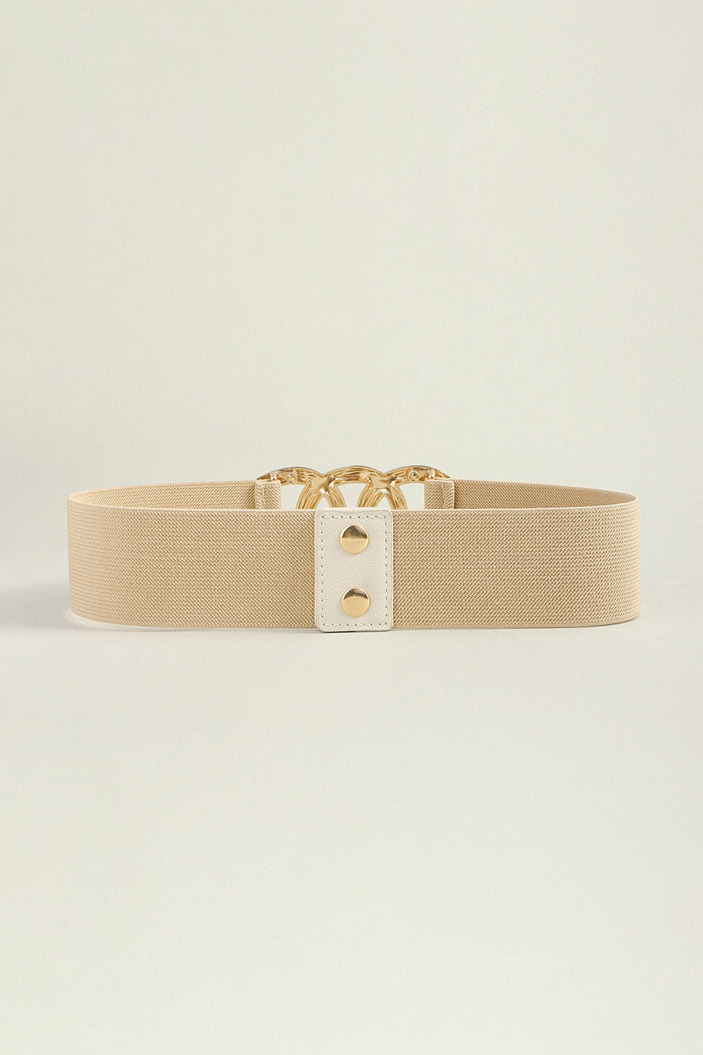 Belt - Zinc Alloy Buckle Elastic Wide Belt