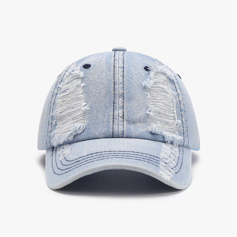 Baseball Cap - Distressed Denim Cap