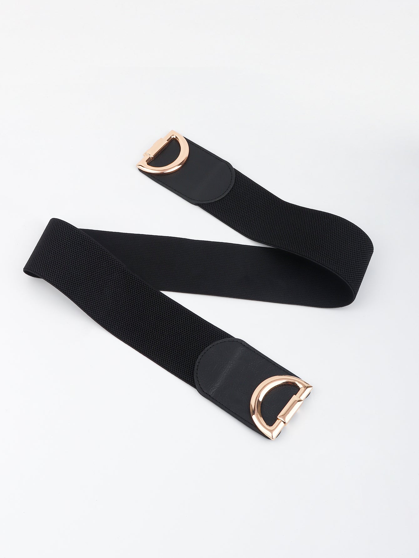 Belt - Wide D Buckle Elastic