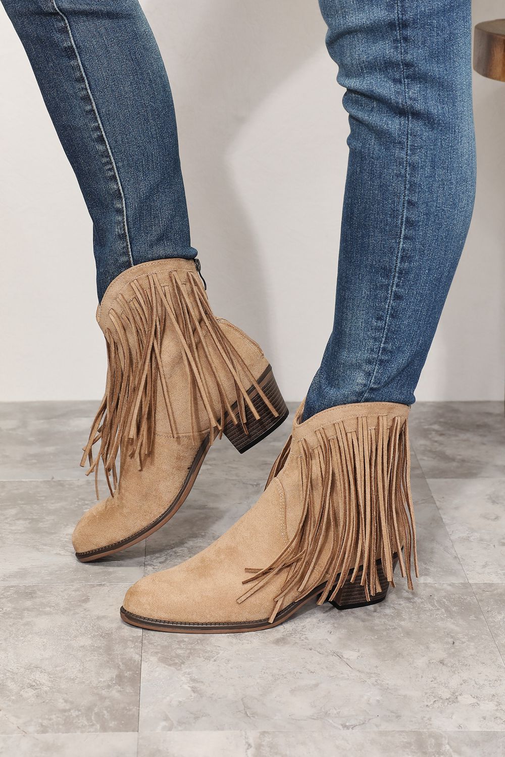 Ankle Boots - Fringe Cowboy Western