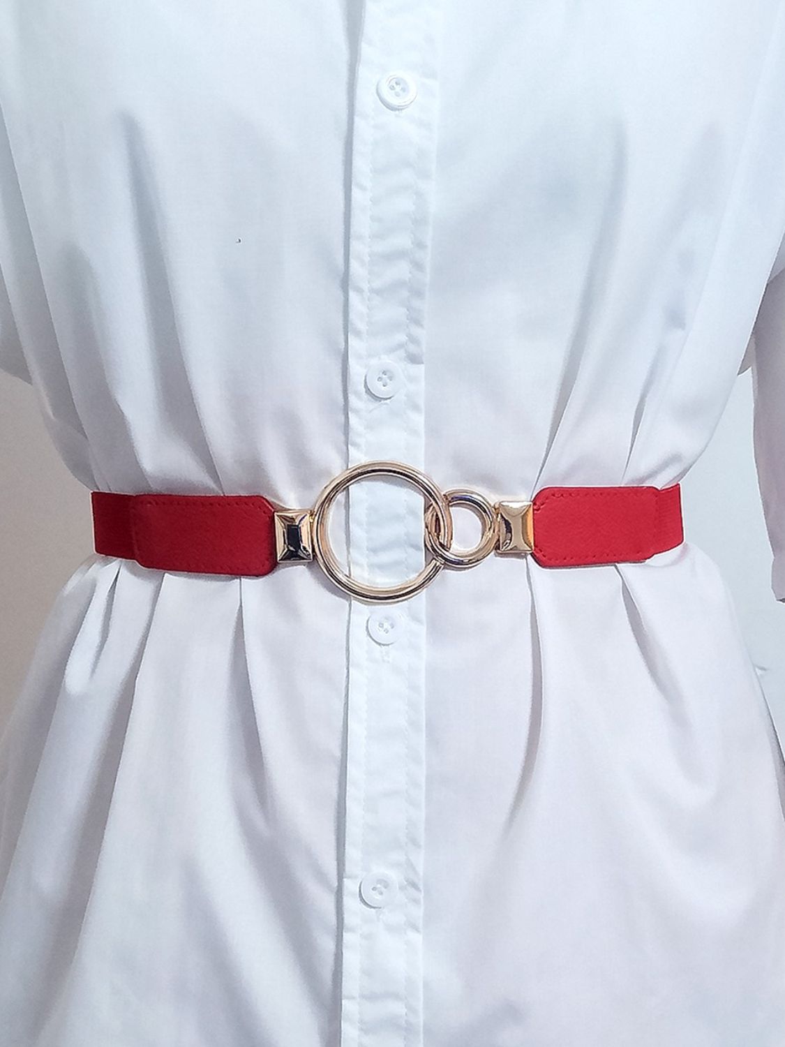 Belt - Solid Elastic Double-Ring Buckle