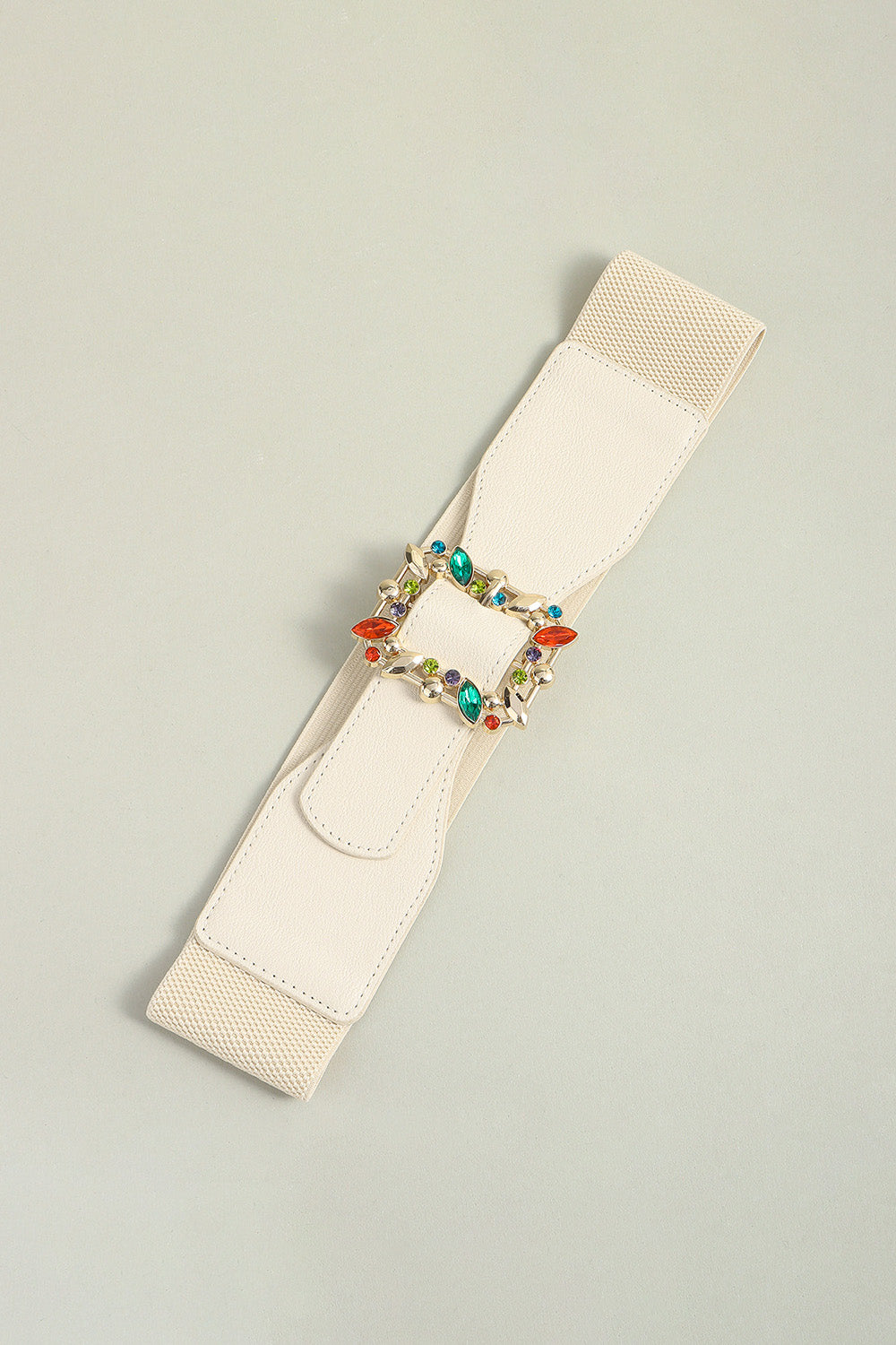 Belt - Multi-Colored Leaf Buckle Elastic