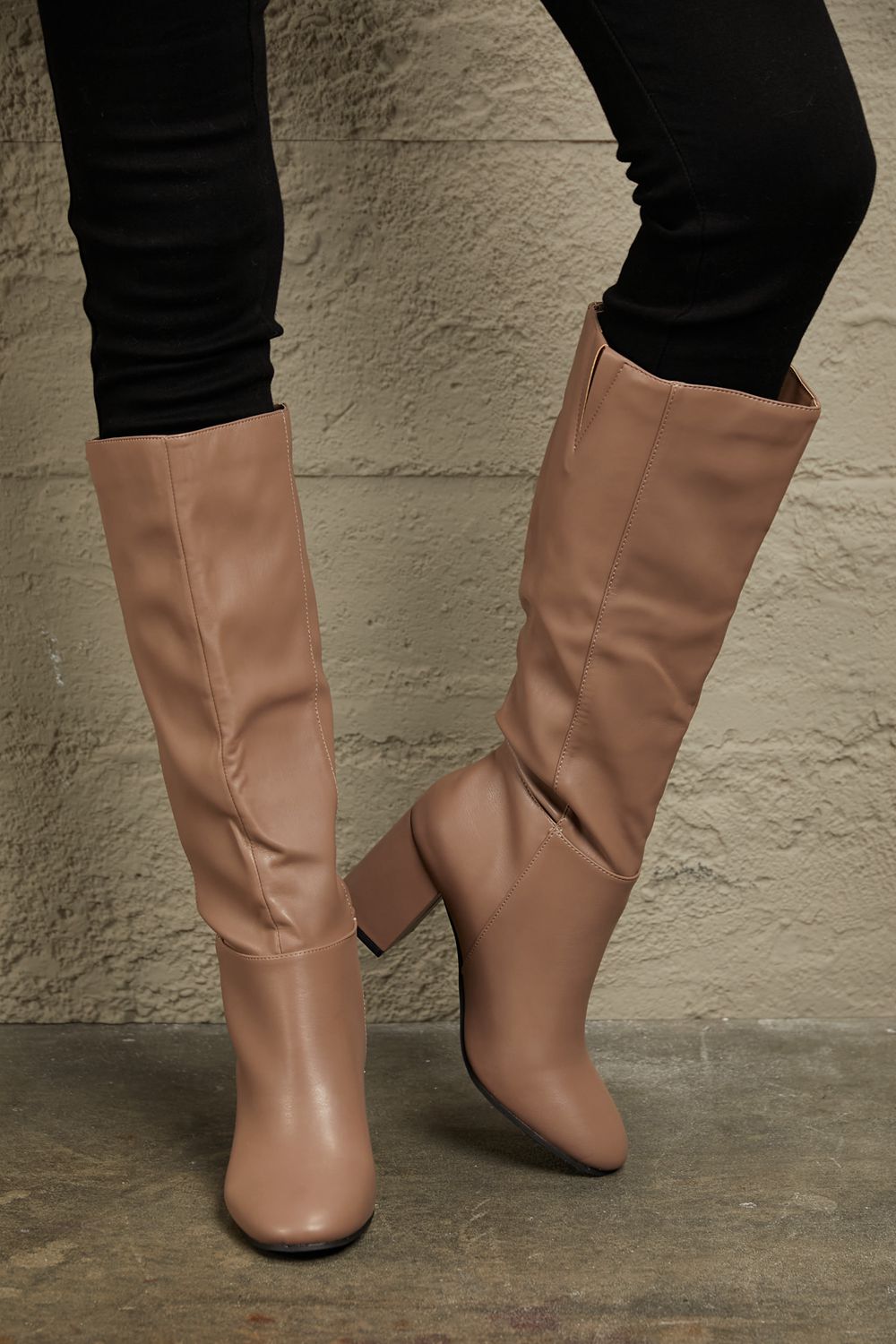 Cowboy Boots - Knee High Block Heel