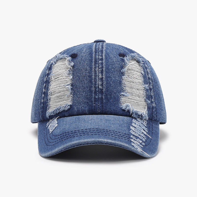 Baseball Cap - Distressed Denim Cap