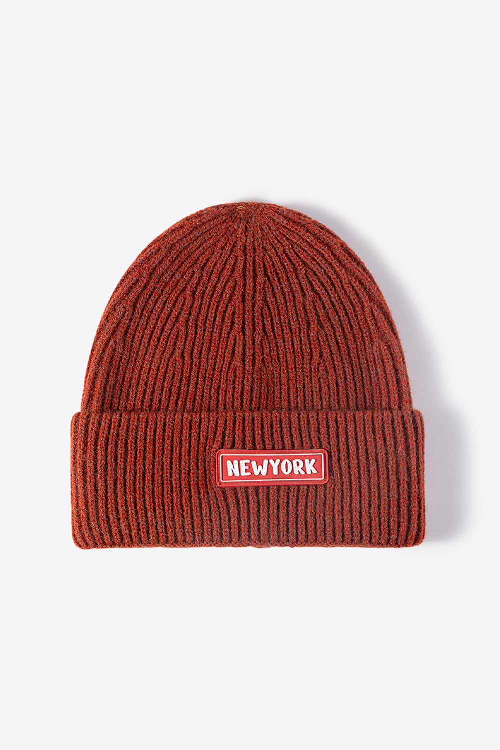 Beanie - Patch Rib-Knit Cuff - NEWYORK