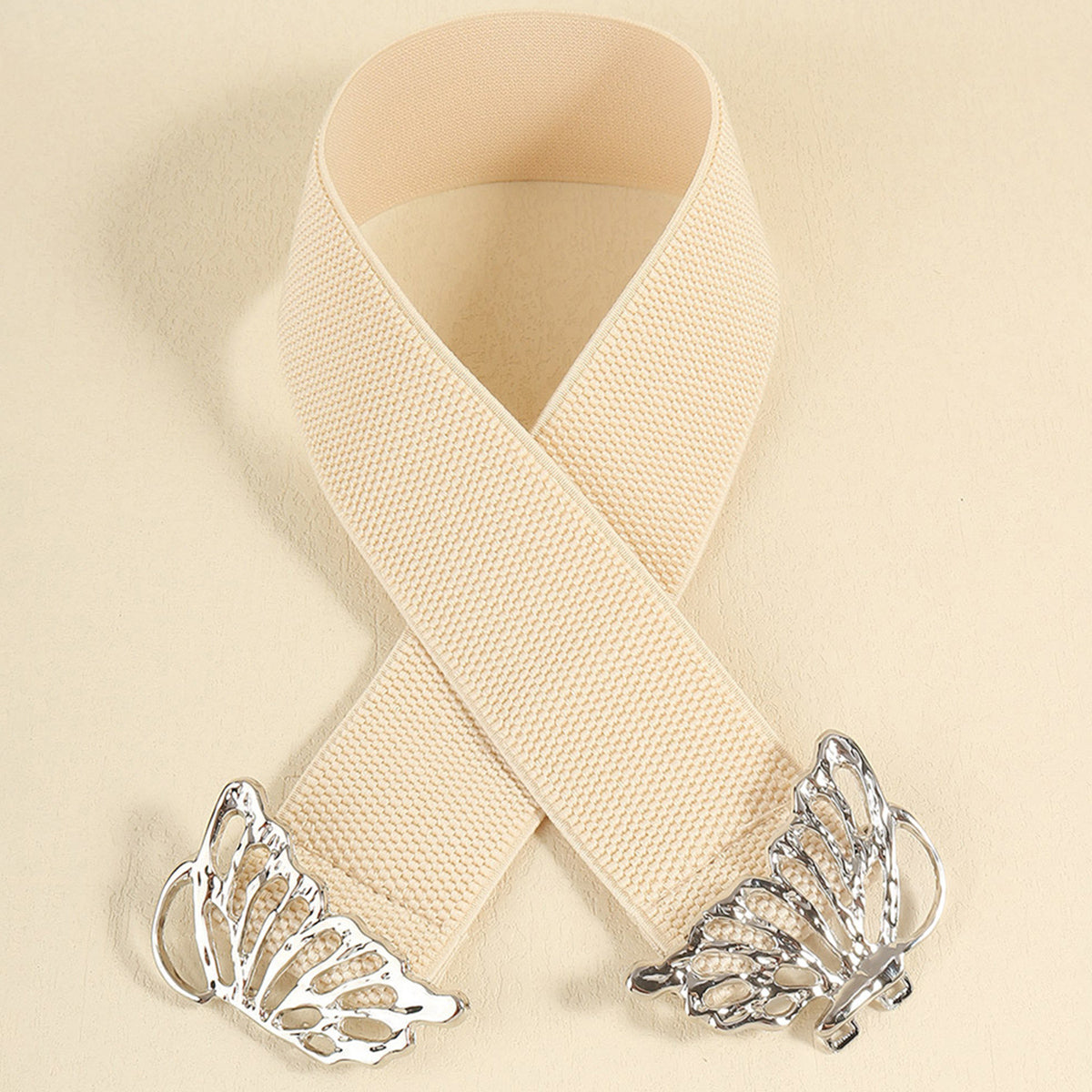 Belt - Butterfly Alloy Buckle Elastic