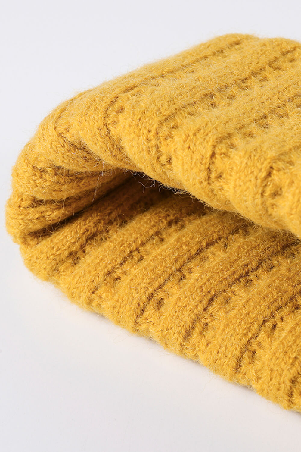 Beanie - Solid Color Wide Rib Knit