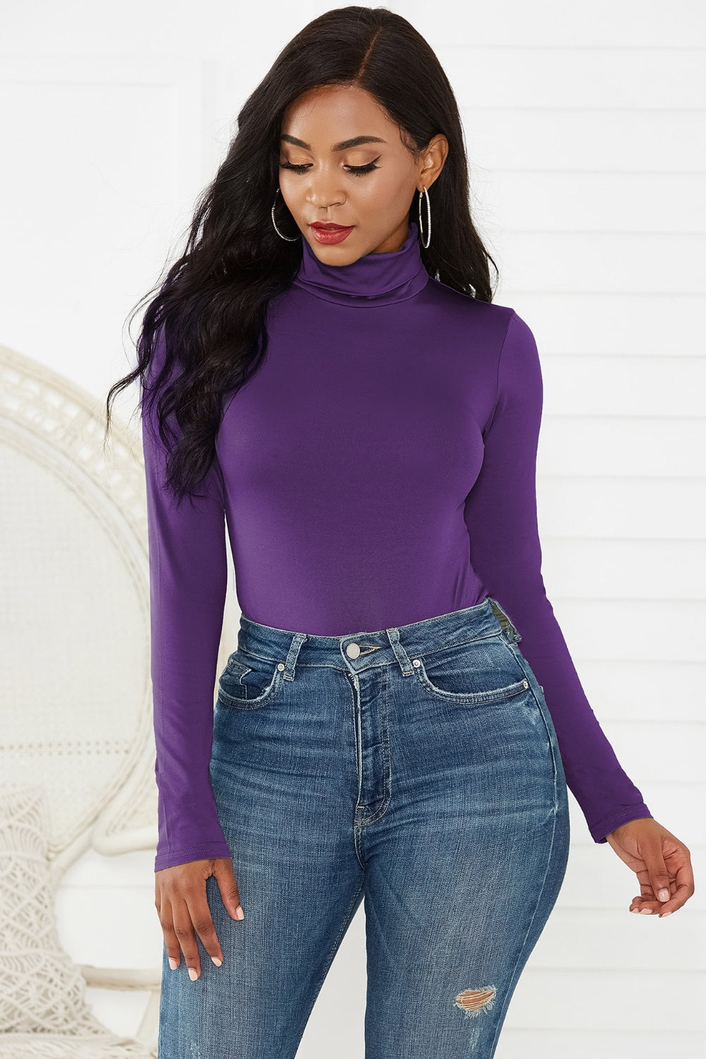 Bodysuit - Turtleneck Long Sleeve