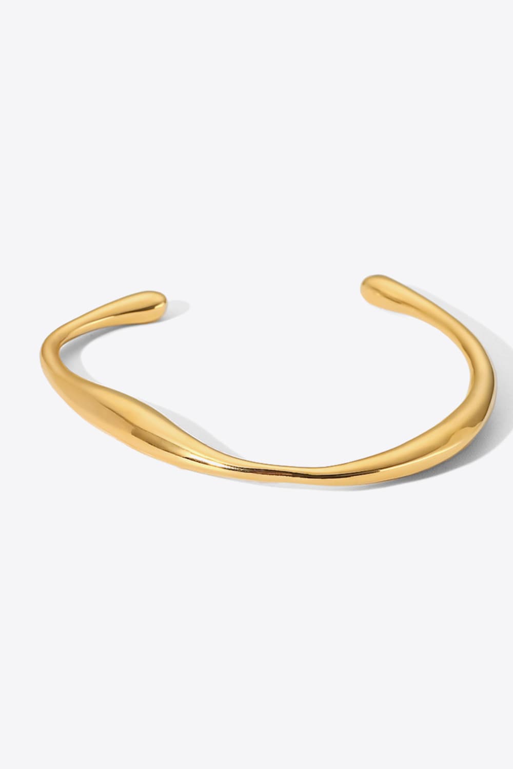 Bracelet - 18K Gold-Plated Stainless Steel Open