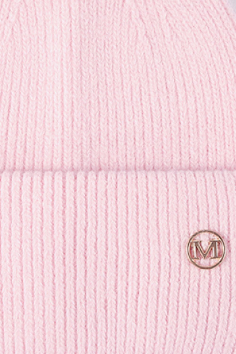 Beanie - M Emblem Rib-Knit Cuff