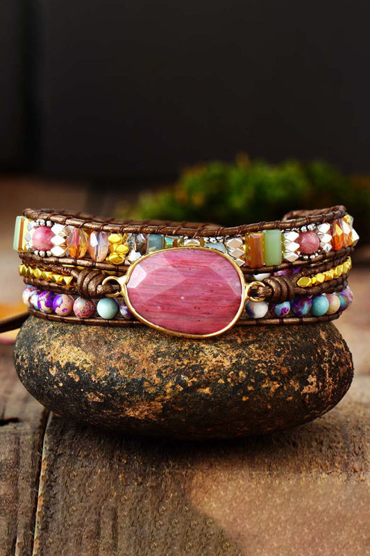 Bracelet - Pear-Shaped Agate Natural Stone