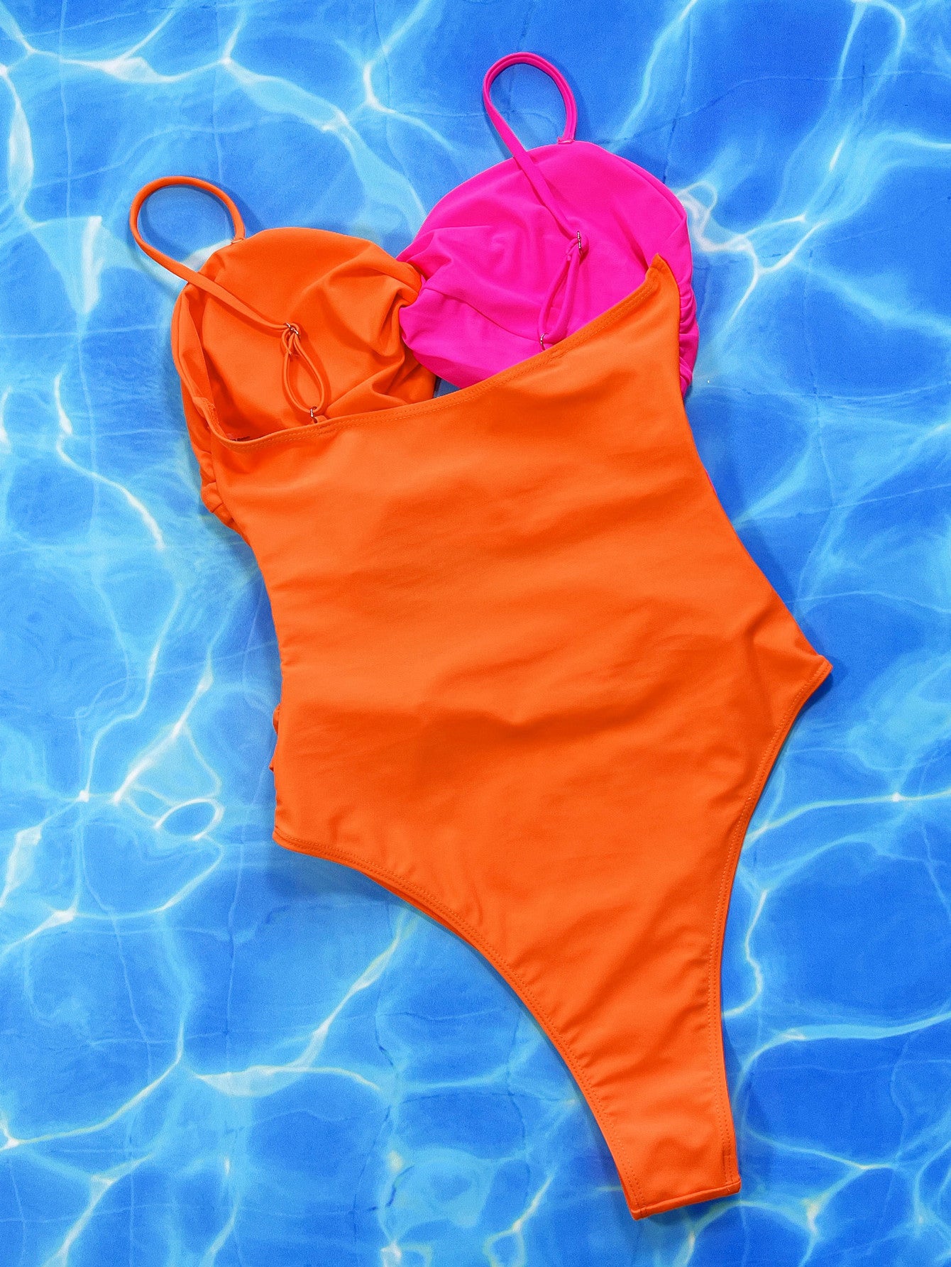 Twisted Cutout Contrast Swimsuit