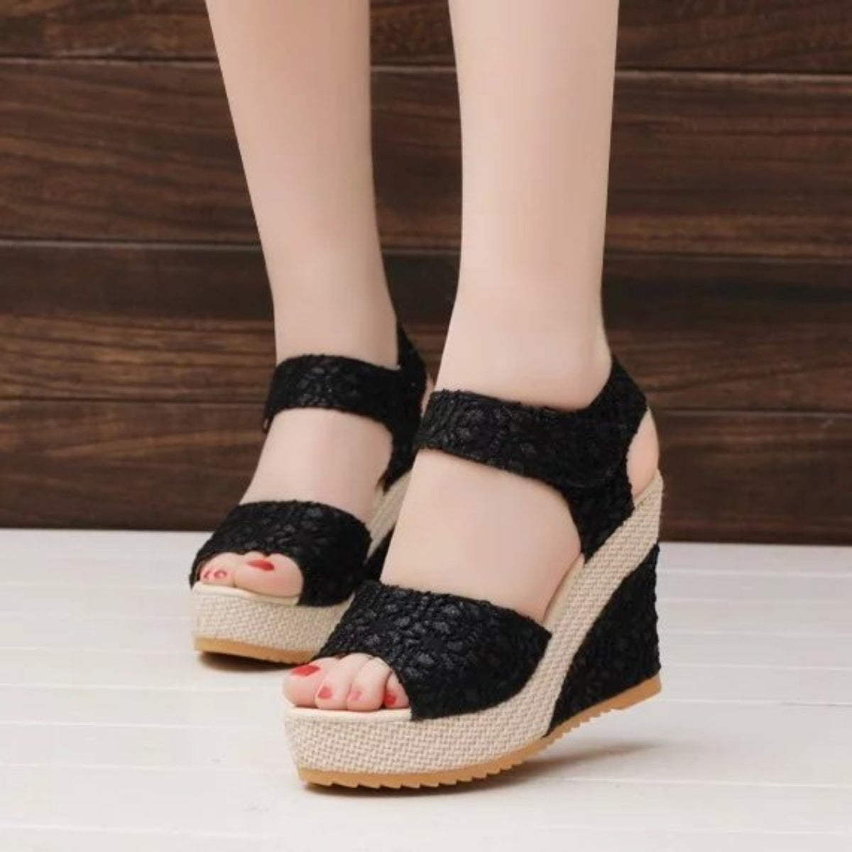 Sandal - High Heel Lace Detail Open Toe