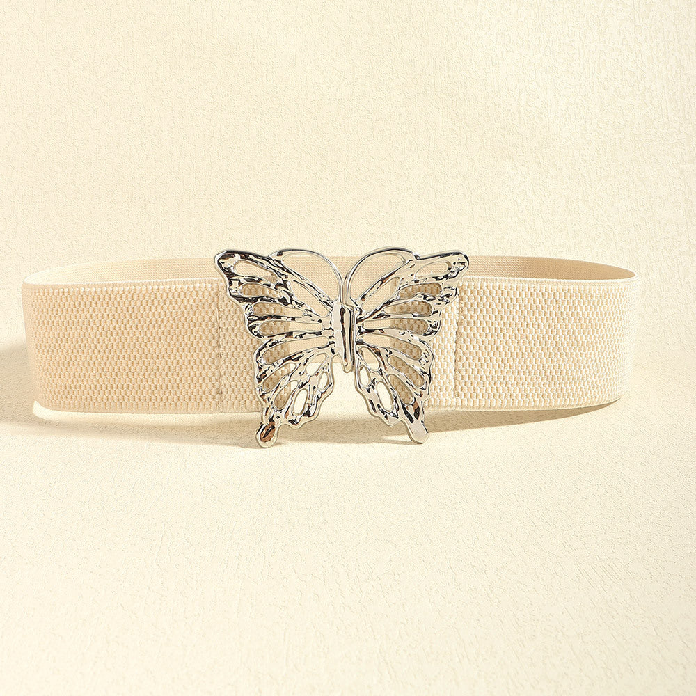 Belt - Butterfly Alloy Buckle Elastic