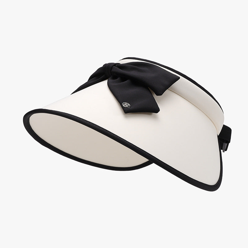 Visor - Sun Hat Bow Ice Silk - Adjustable