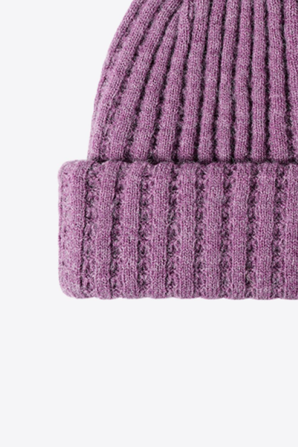 Beanie - Solid Color Wide Rib Knit