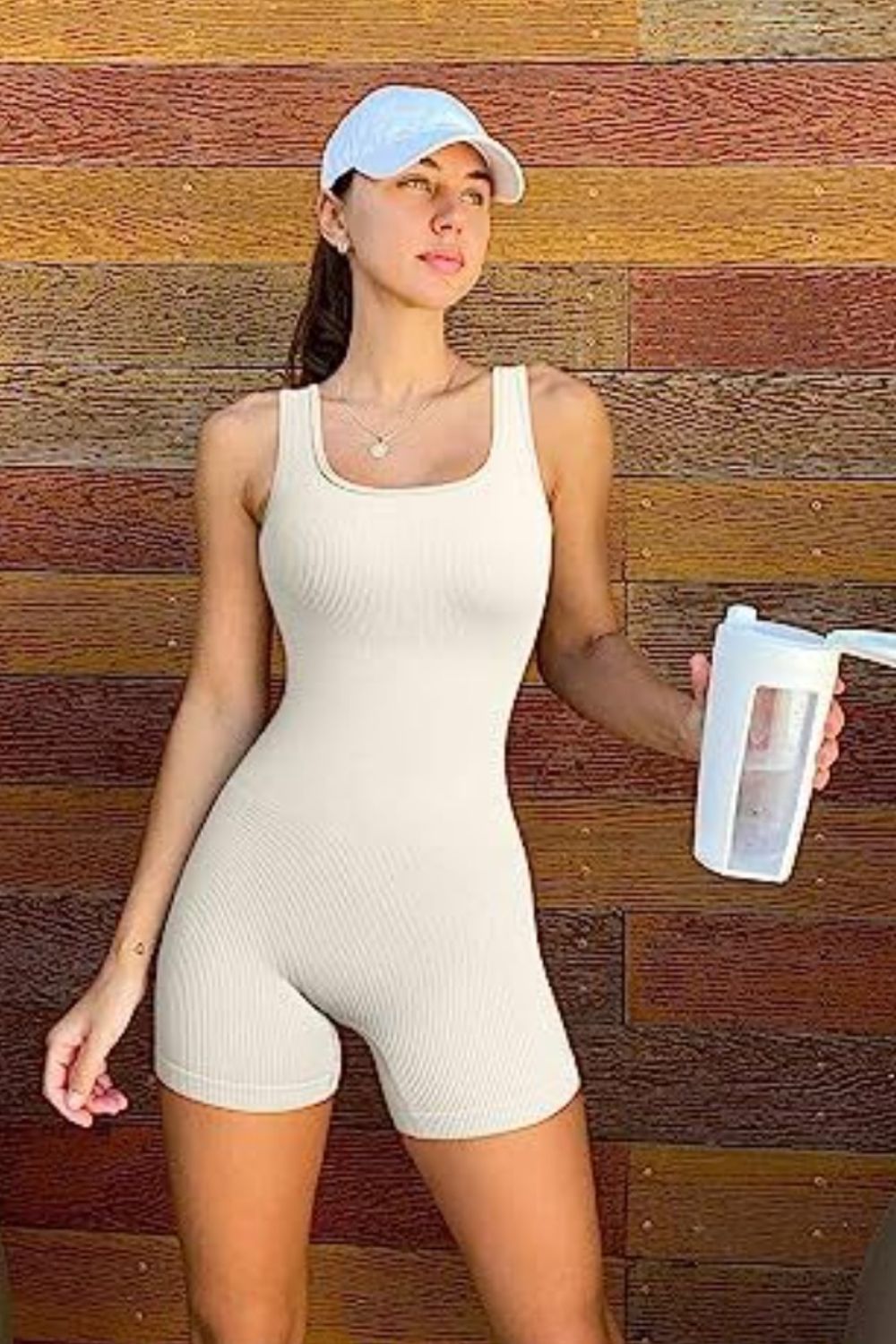 Romper - Square Neck Wide Strap Active