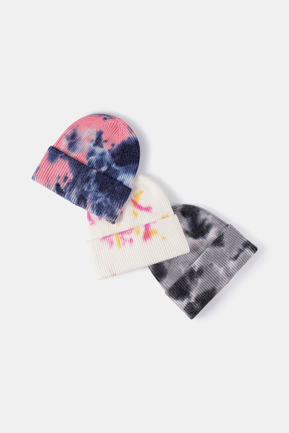 Beanie - Tie-Dye Rib-Knit Cuff