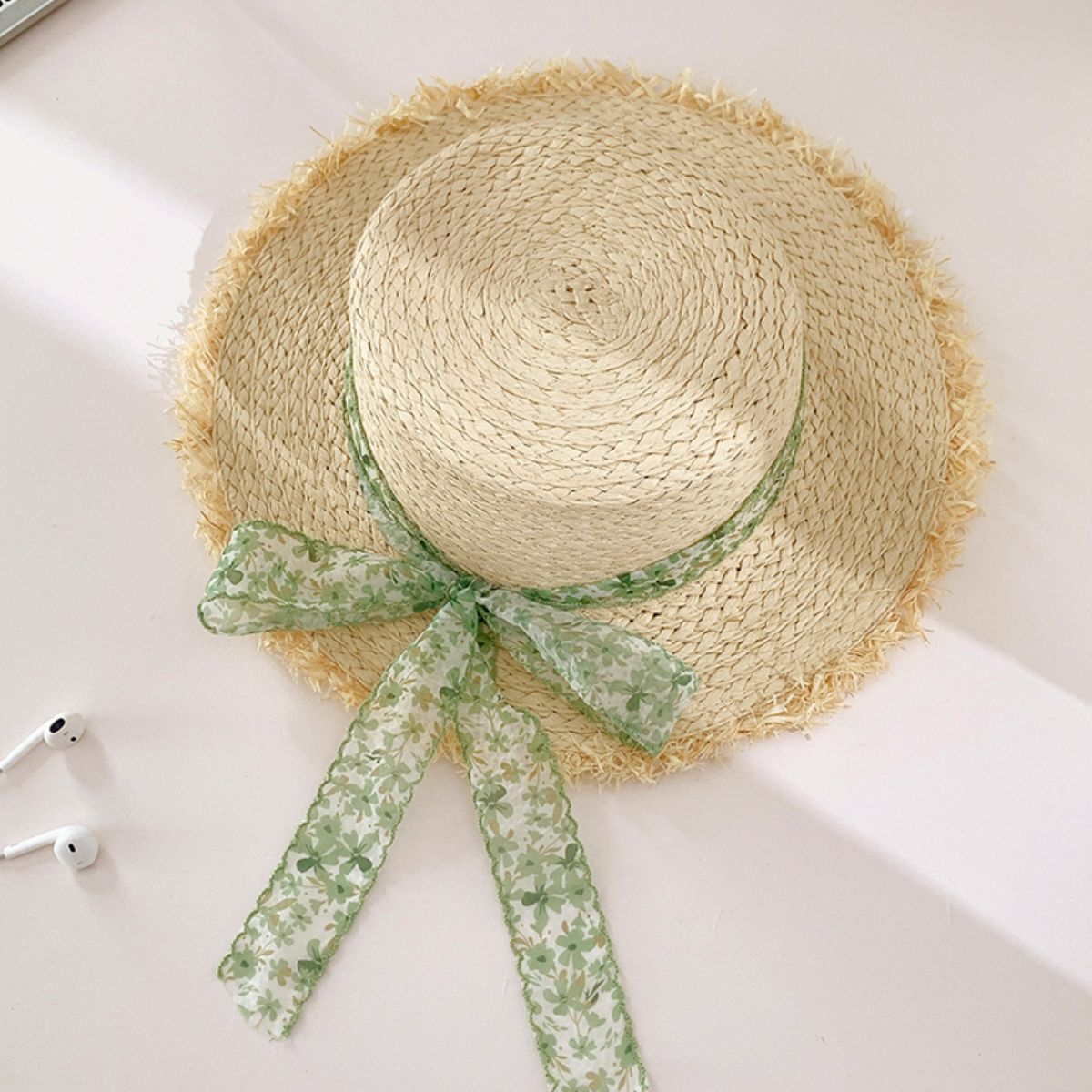 Capri Boater - Raffia Straw Braid