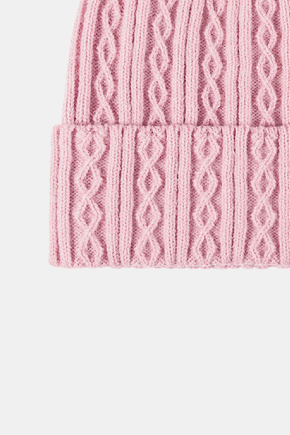 Beanie - Mixed Braid Knit Cuff