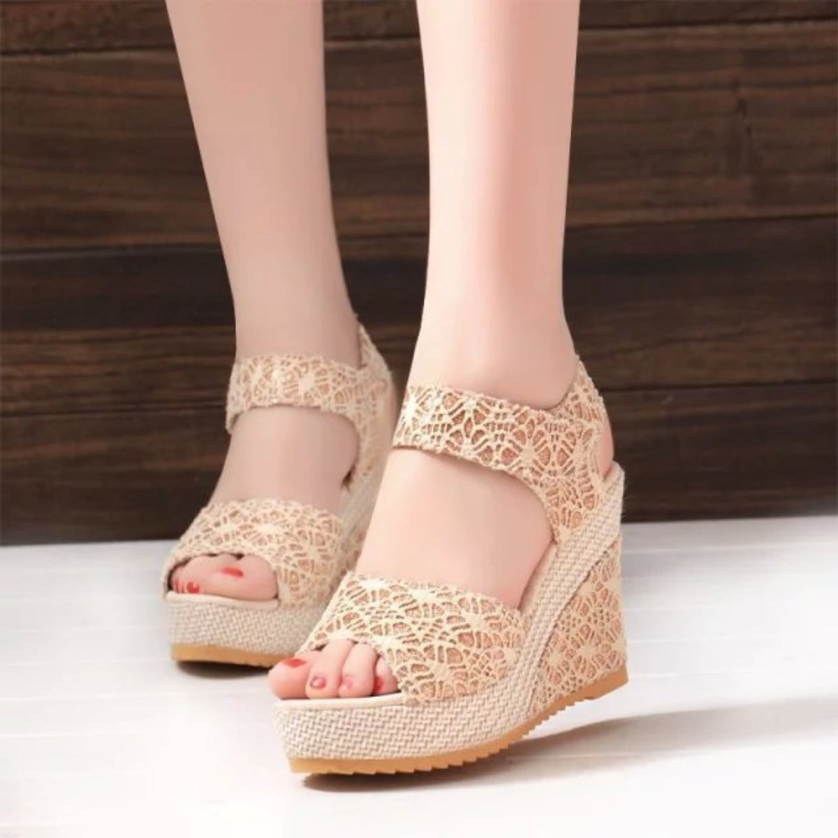 Sandal - High Heel Lace Detail Open Toe