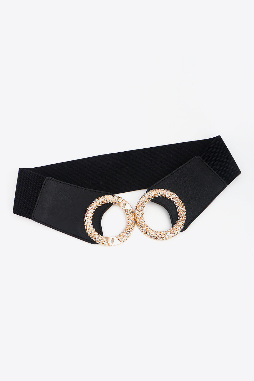 Belt - Circle Buckle Elastic Wide