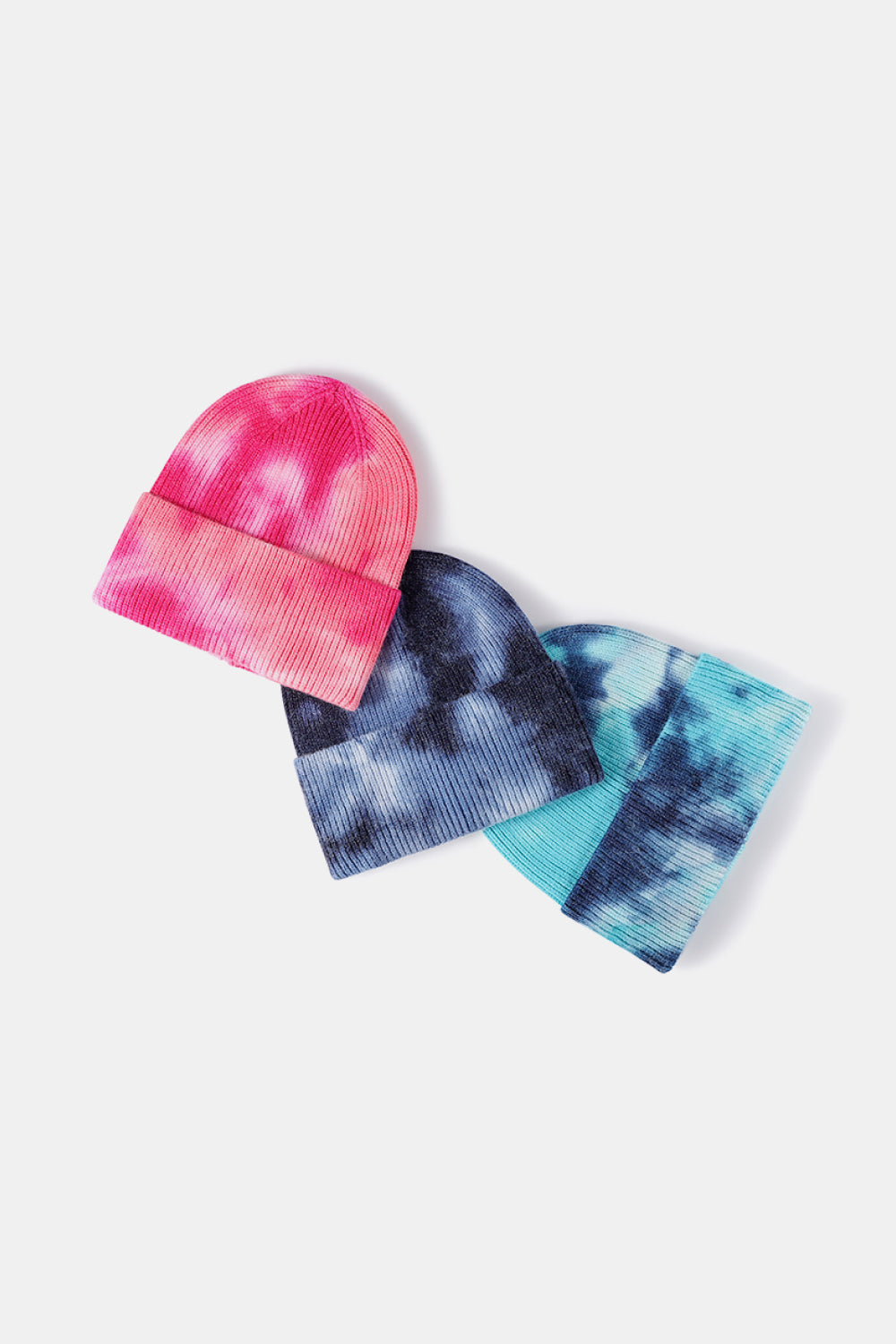 Beanie - Tie-Dye Rib-Knit Cuff