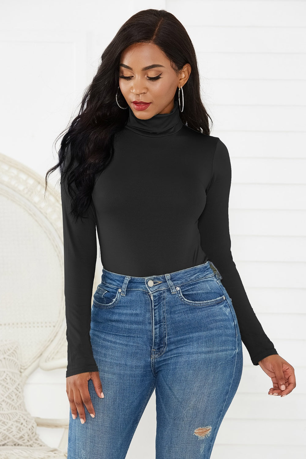 Bodysuit - Turtleneck Long Sleeve