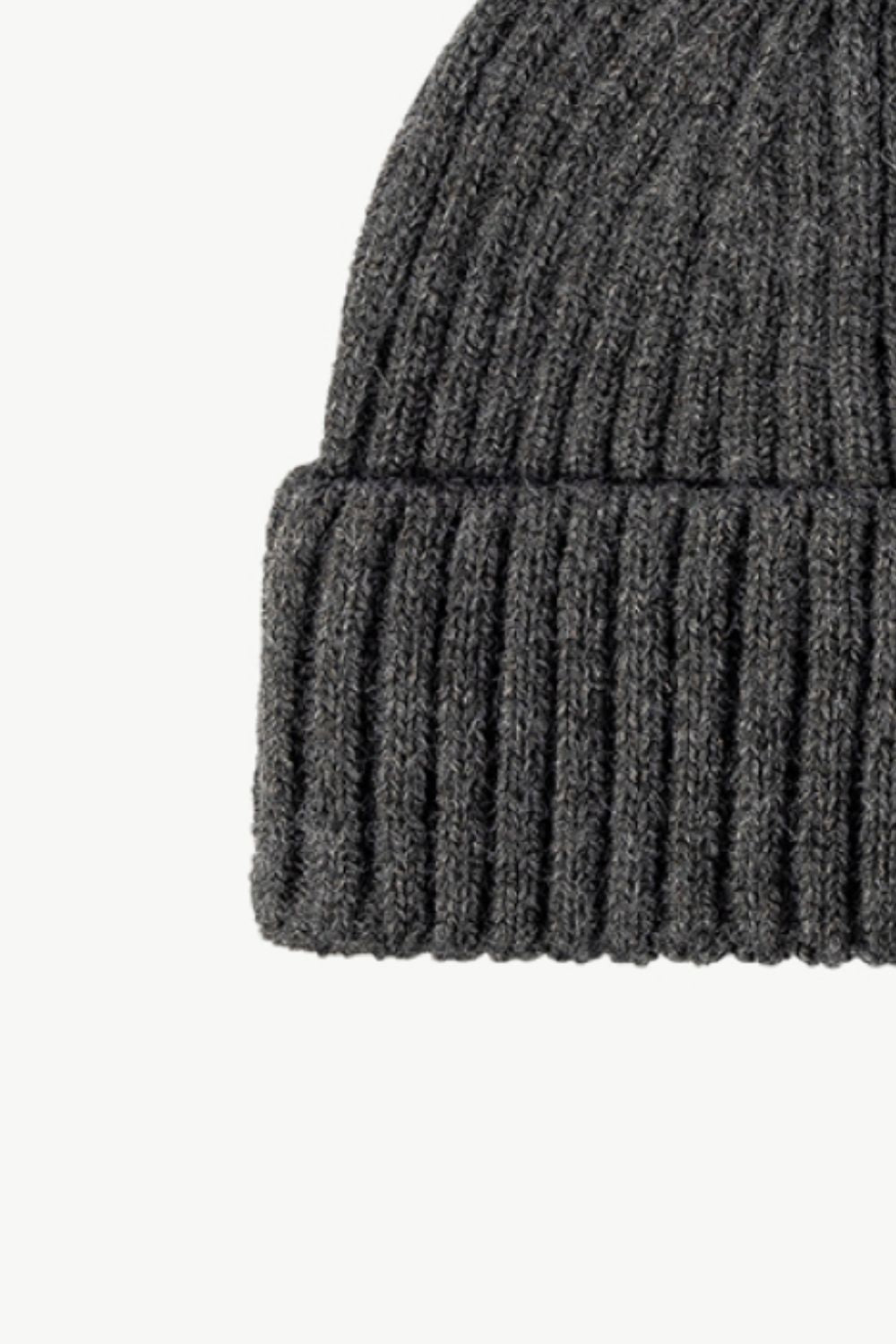 Beanie - Solid Color Rib-Knit Cuff