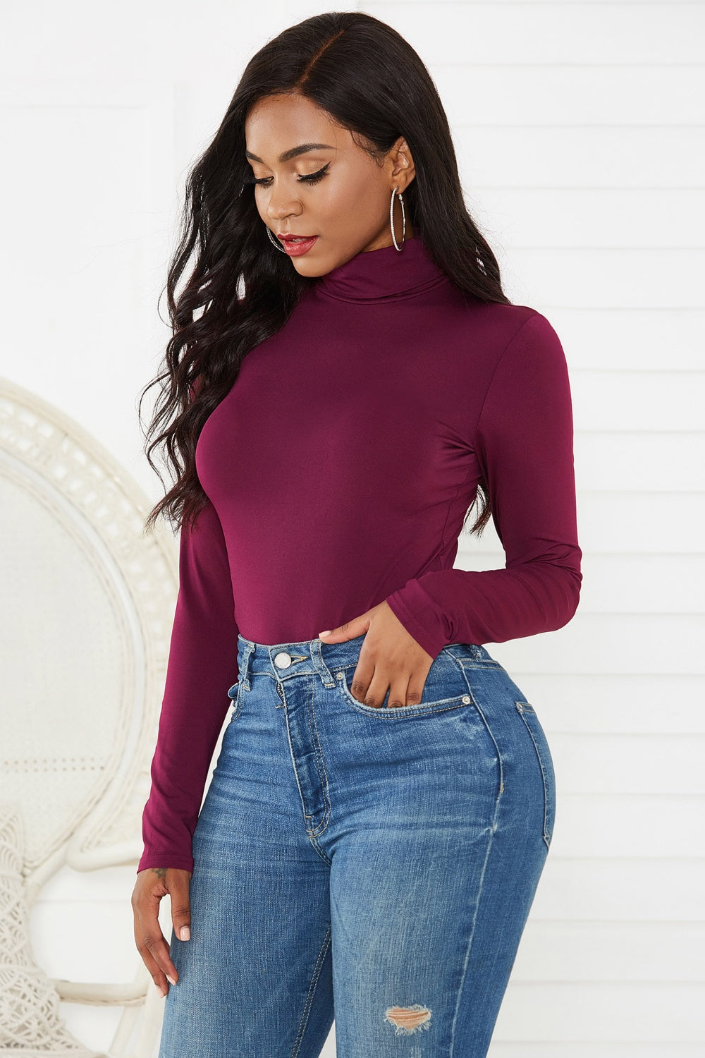 Bodysuit - Turtleneck Long Sleeve