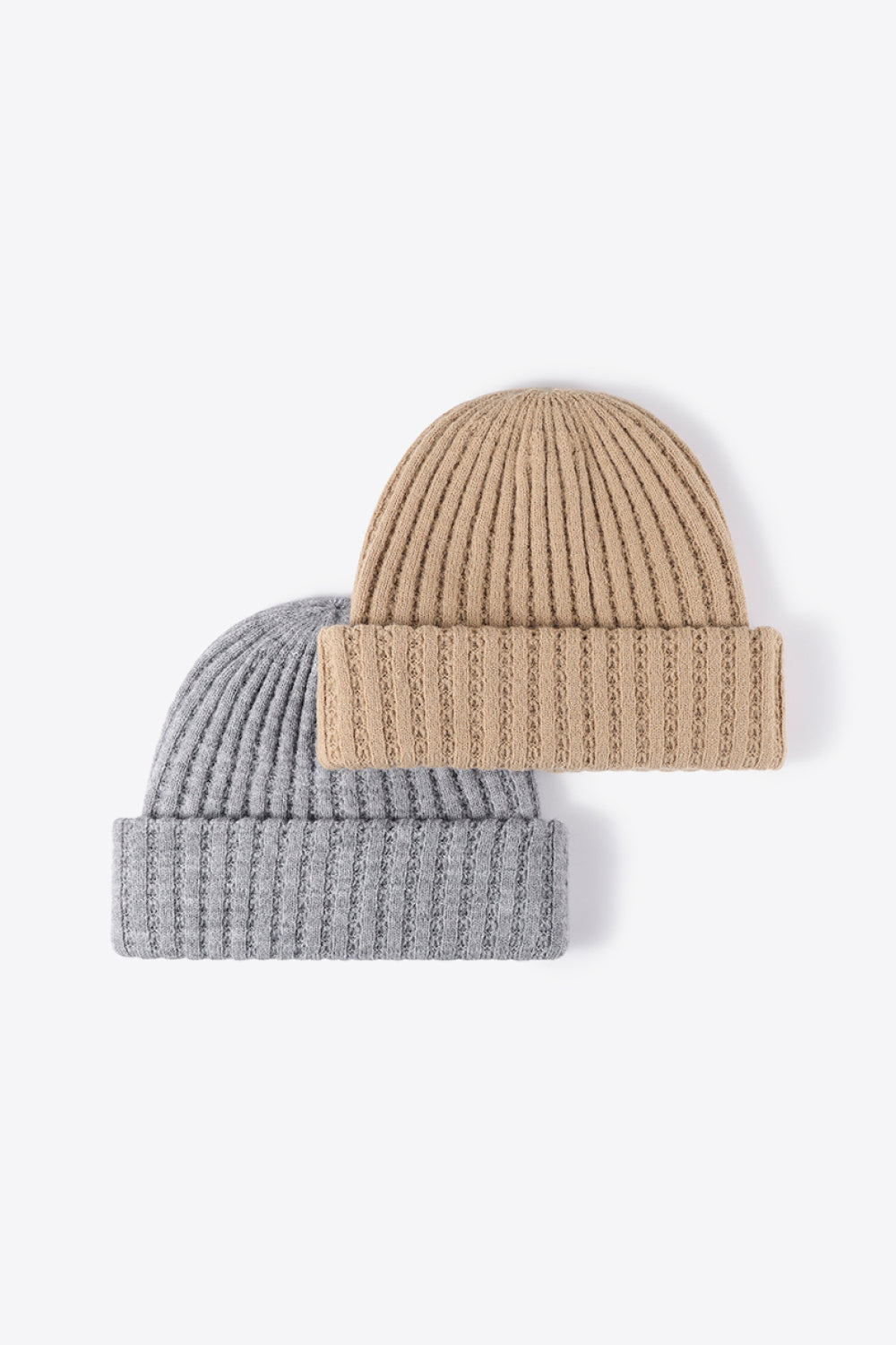 Beanie - Solid Color Wide Rib Knit