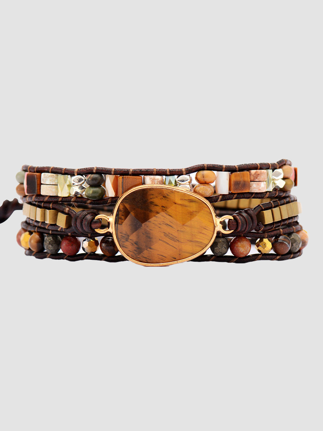 Bracelet - Triple-Layer Imperial Jasper Stone