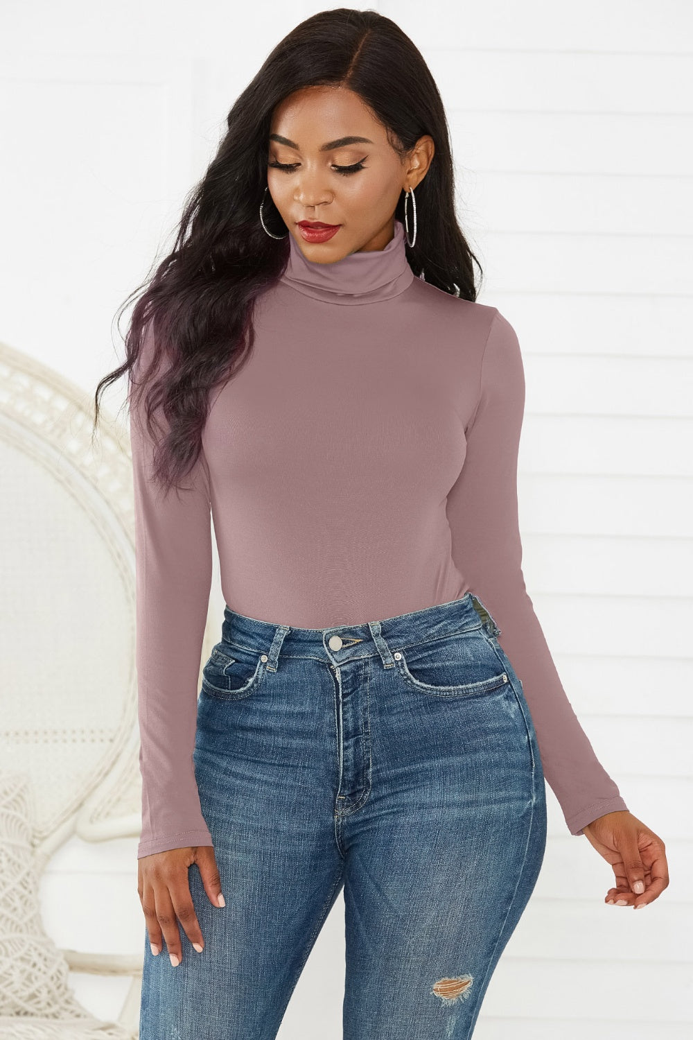 Bodysuit - Turtleneck Long Sleeve