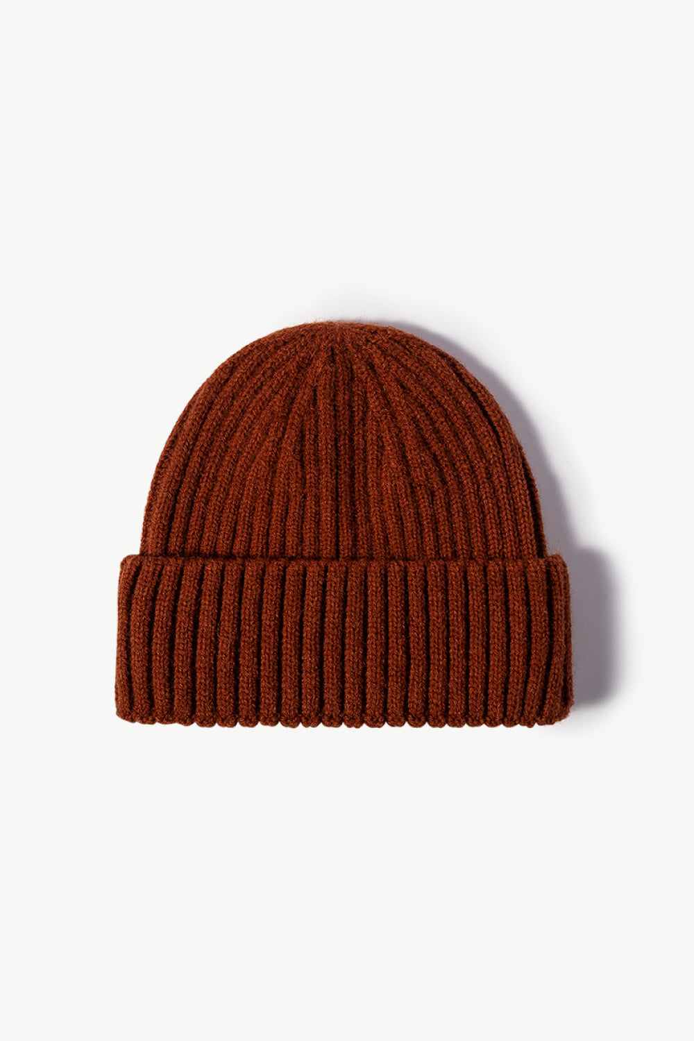 Beanie - Solid Color Rib-Knit Cuff