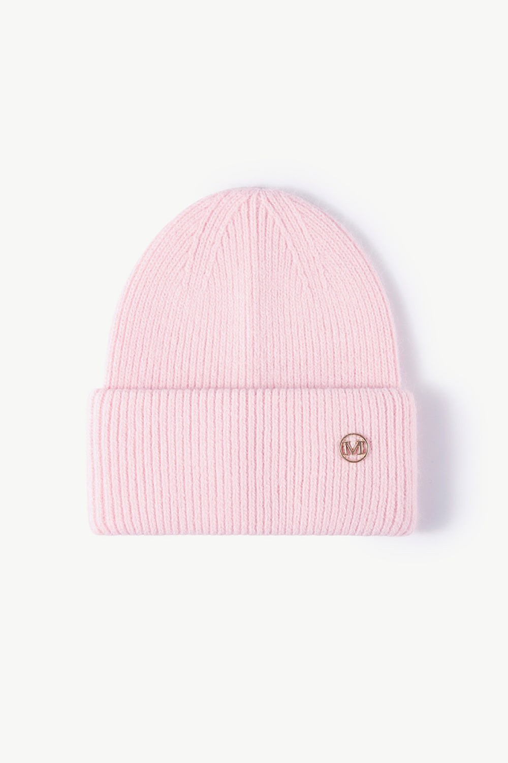 Beanie - M Emblem Rib-Knit Cuff