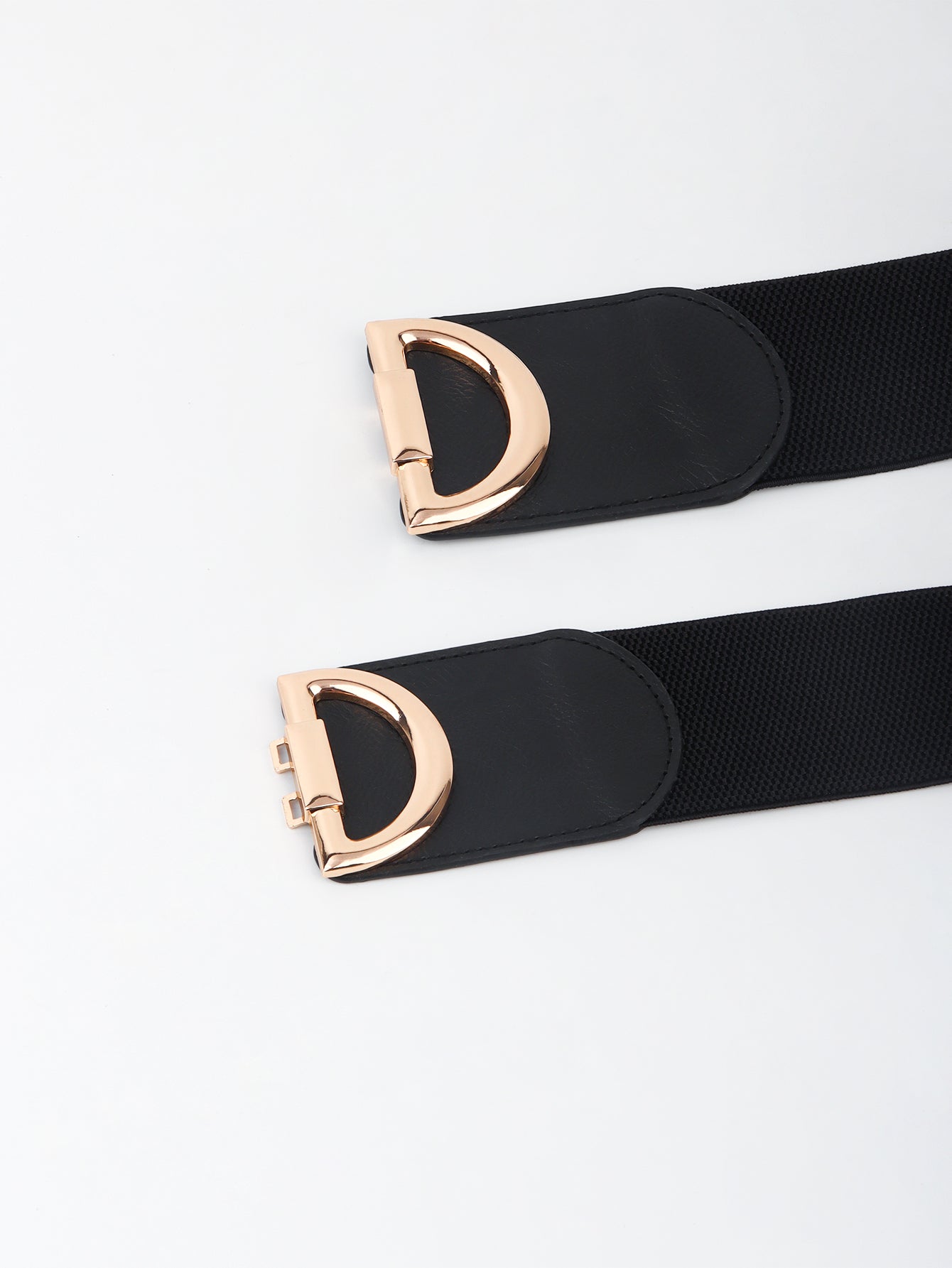 Belt - Wide D Buckle Elastic