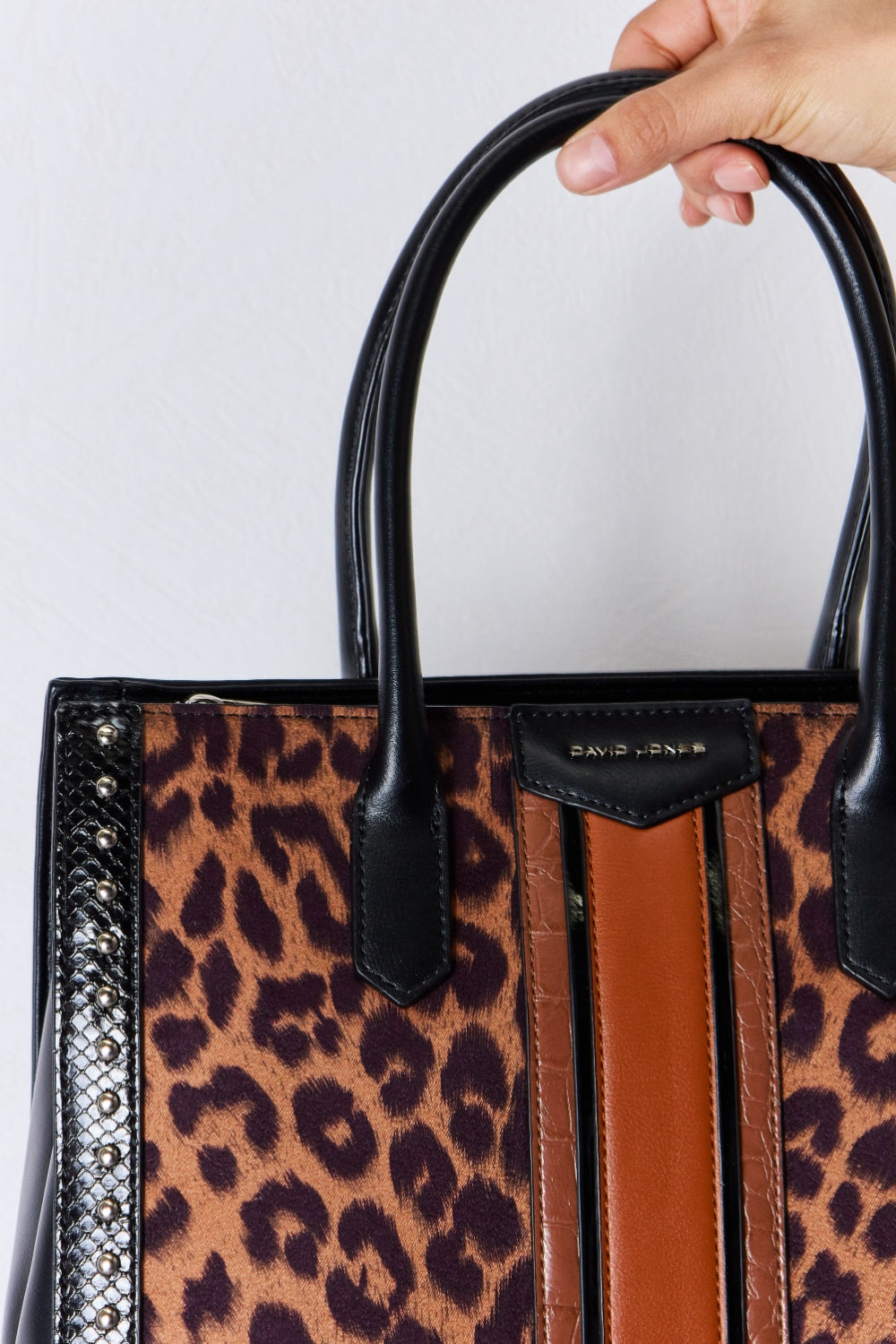 Designer Animal Print w/ Rivets Handbag