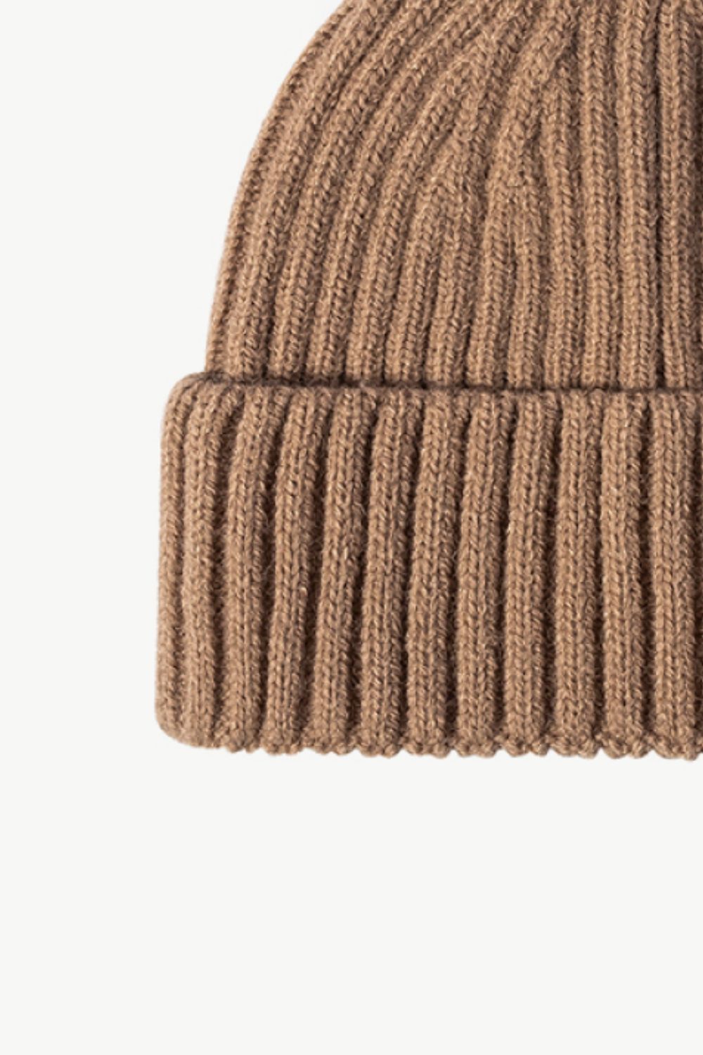 Beanie - Solid Color Rib-Knit Cuff