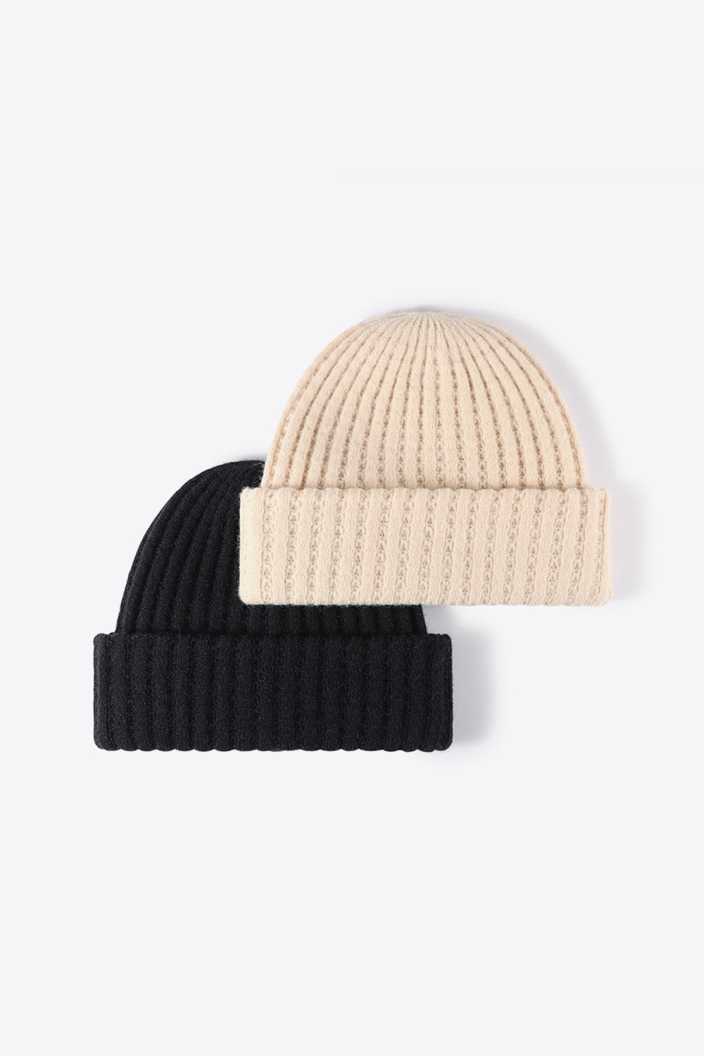 Beanie - Solid Color Wide Rib Knit