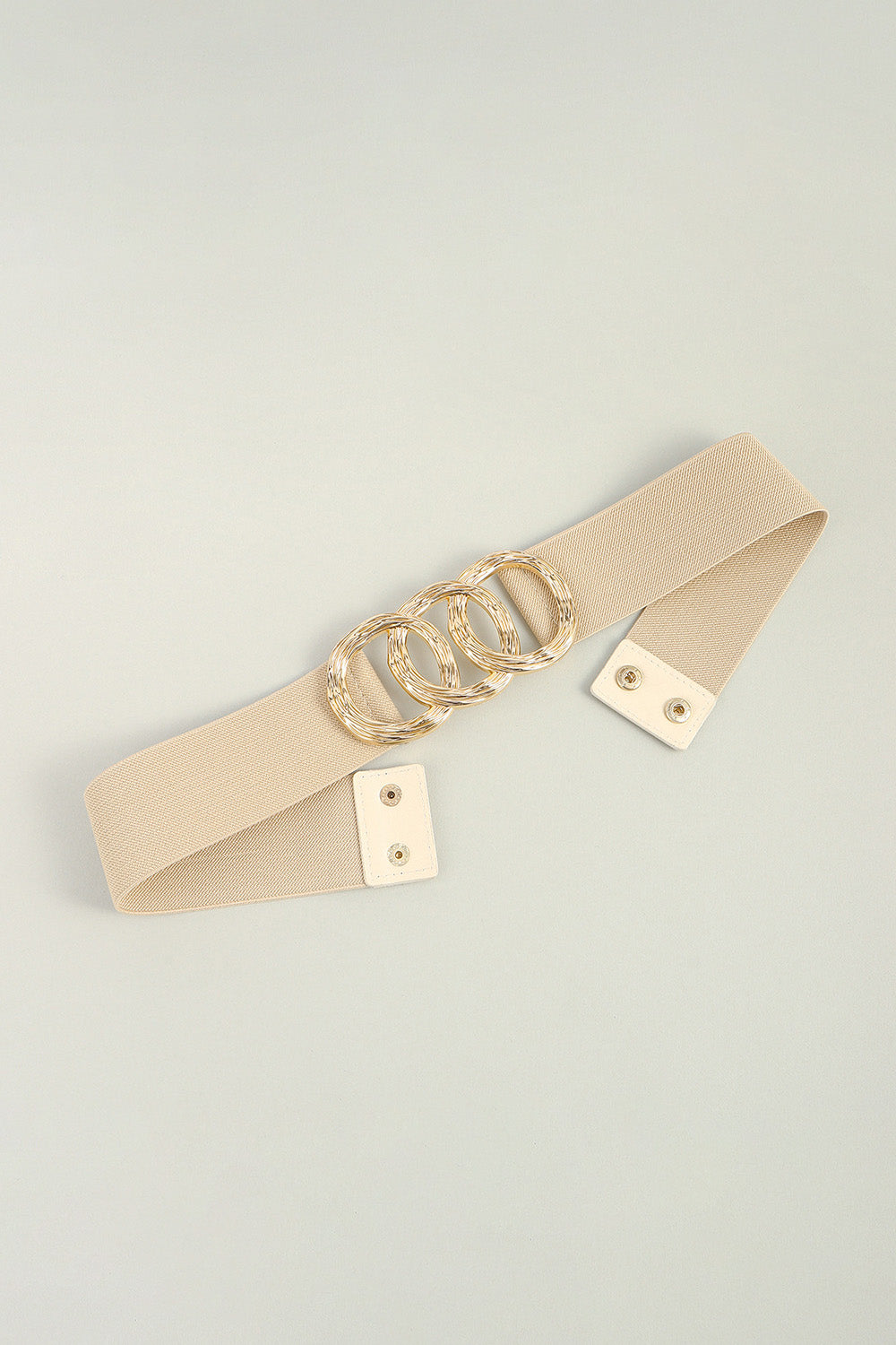 Belt - Zinc Alloy Buckle Elastic Wide Belt