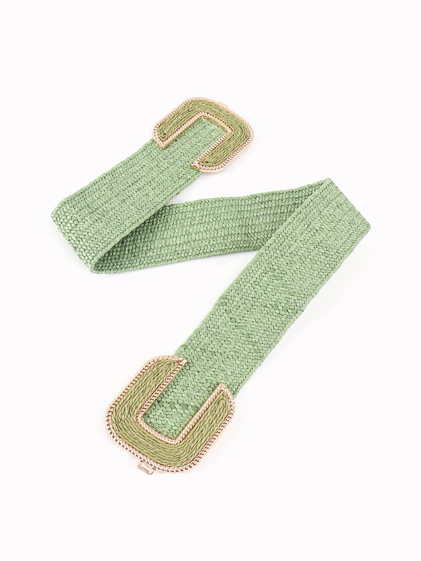 Belt - Wide Double-Buckle Weave