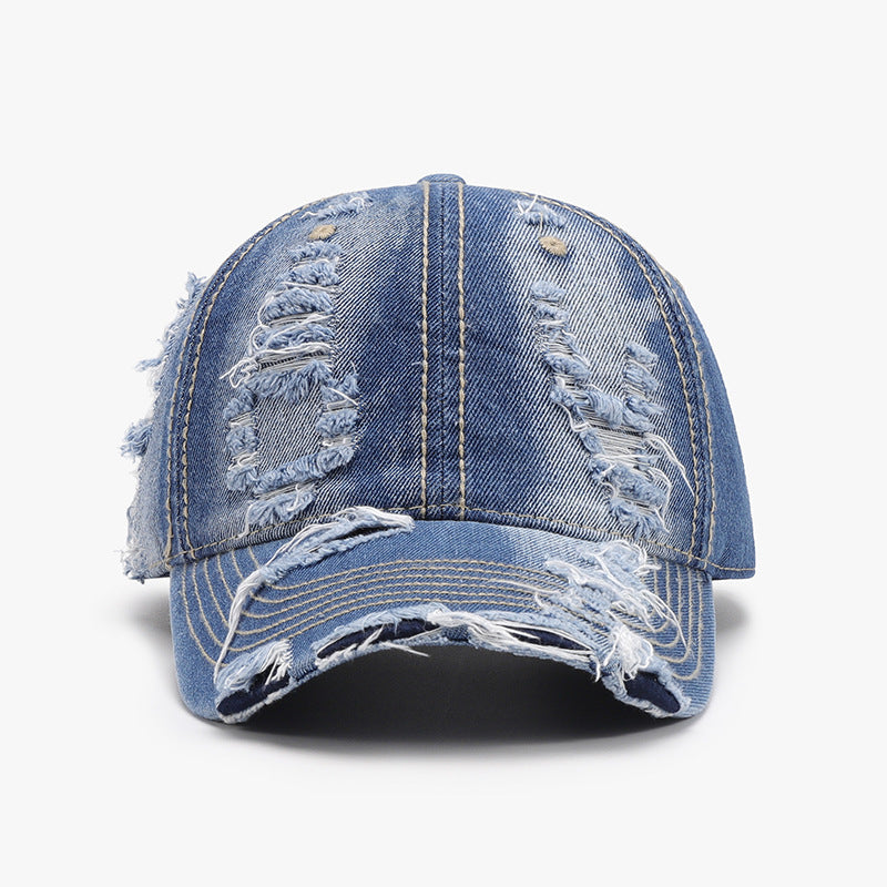 Baseball Cap - Distressed Denim Cap