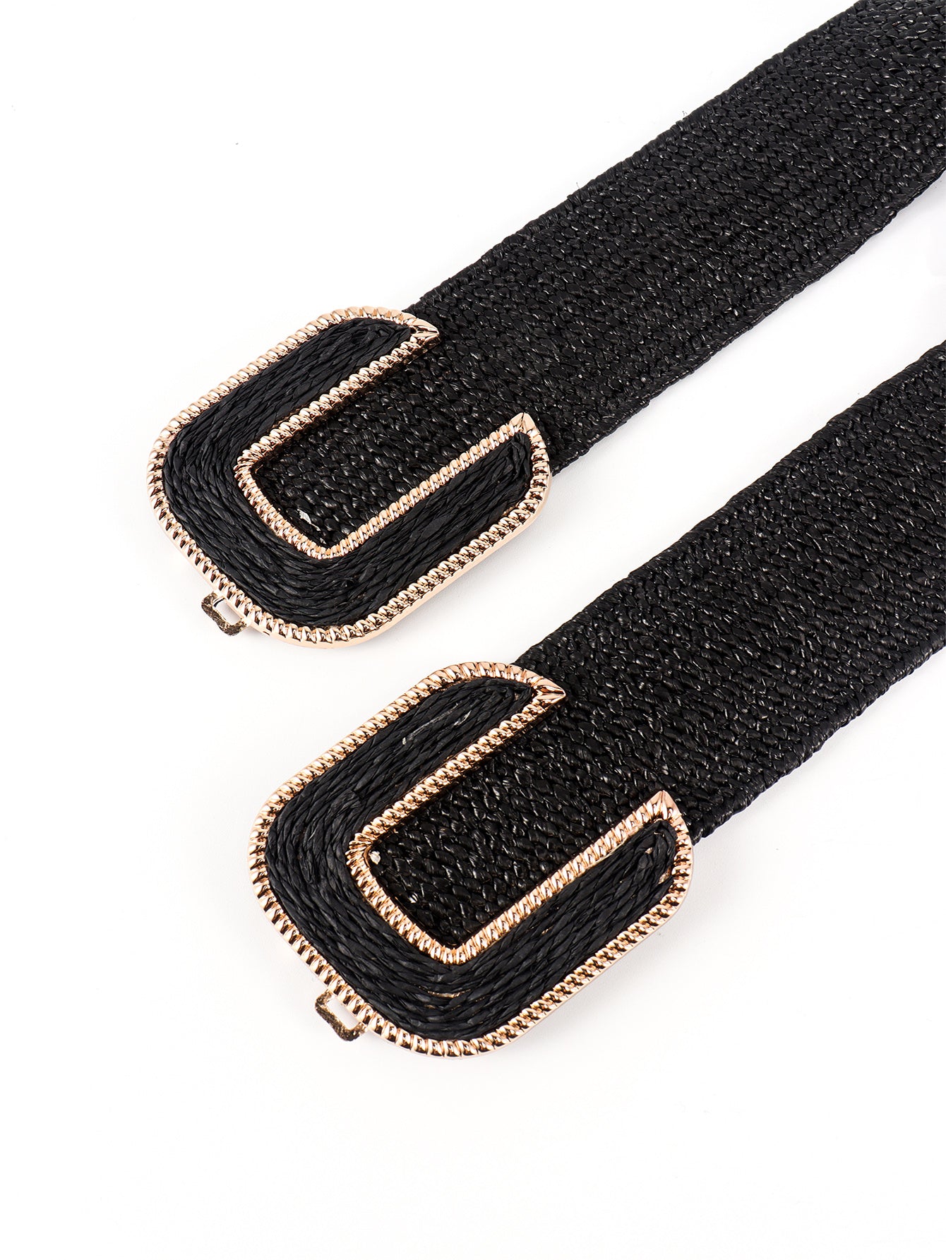 Belt - Wide Double-Buckle Weave