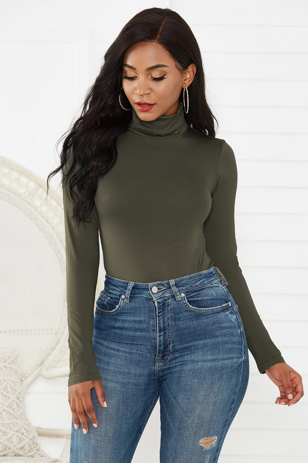 Bodysuit - Turtleneck Long Sleeve