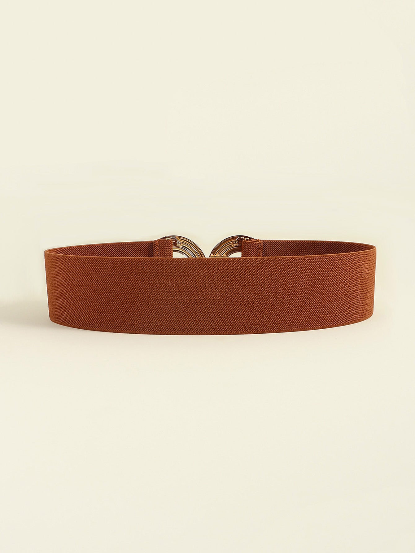 Belt - Wide Elastic w/ Geometric- Buckle