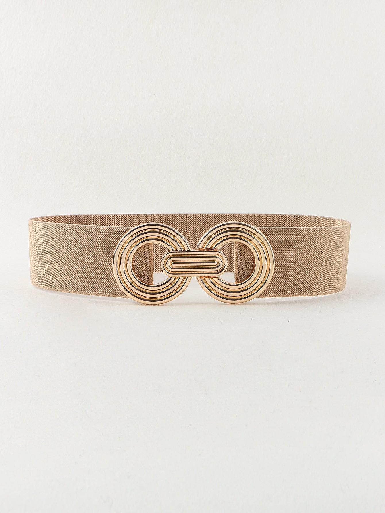 Belt - Wide Elastic w/ Geometric- Buckle