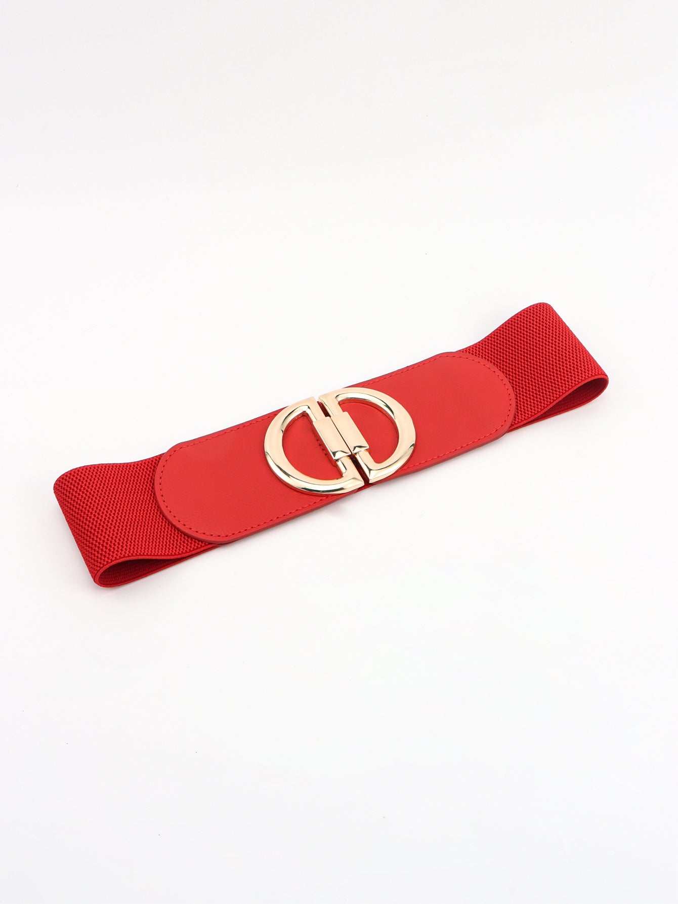 Belt - Wide D-Buckle Design Elastic