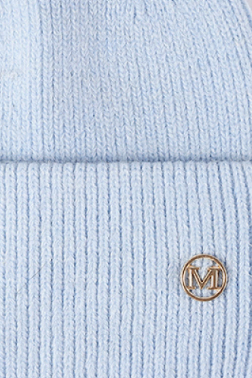 Beanie - M Emblem Rib-Knit Cuff